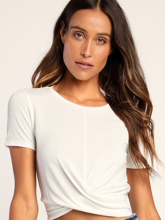 Lulus Tops - Lulus All-access Pass White Crop Top - Size M